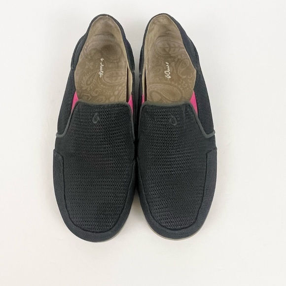 Olukai Waialua Mesh Black Gray Convertible Heel Womens Shoes Size 6 - Picture 3 of 11